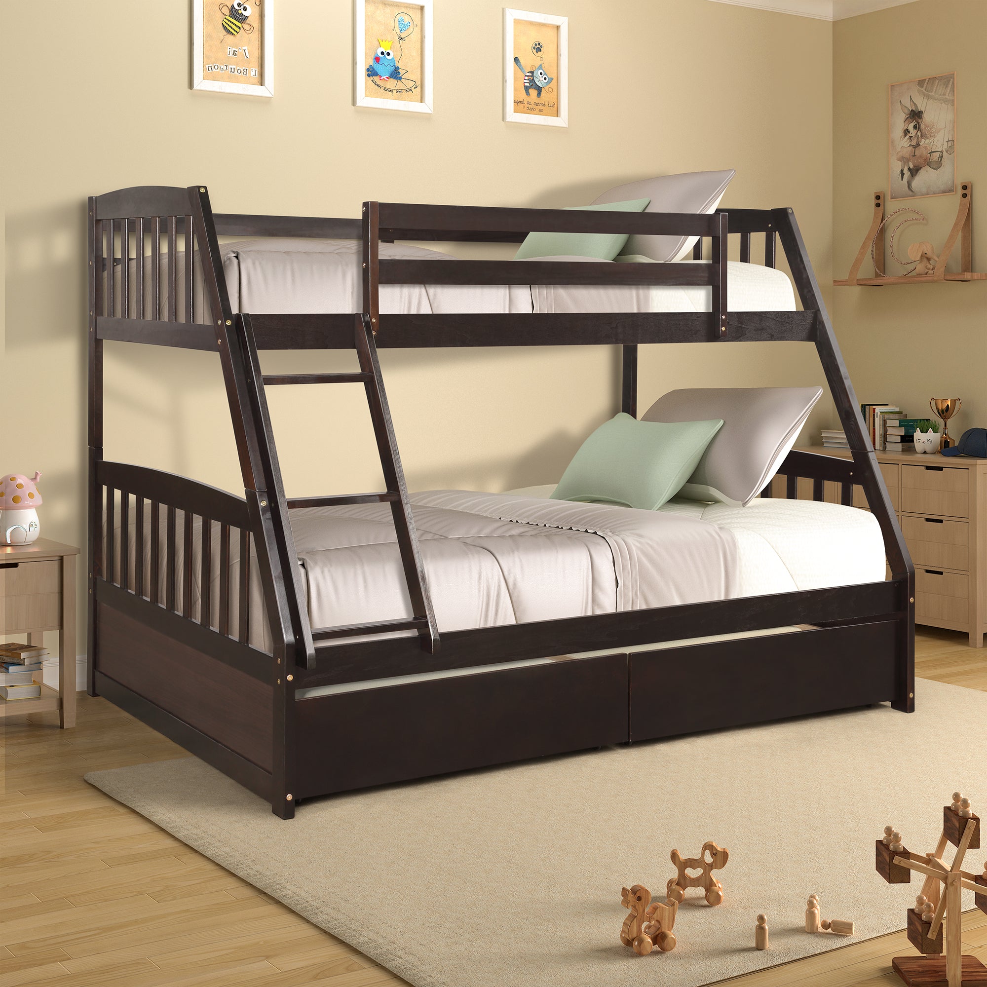 Topmax Twin Over Full Bunk Bed with Storage