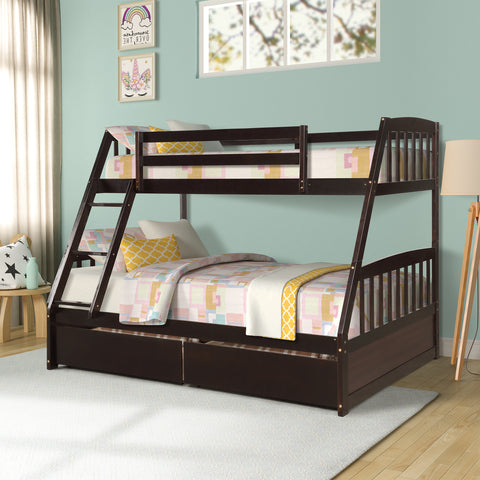 Image of Topmax Twin Over Full Bunk Bed with Storage