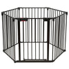 Costway 6 Panel Wall-mount Adjustable Baby Safe Metal Fence Barrier