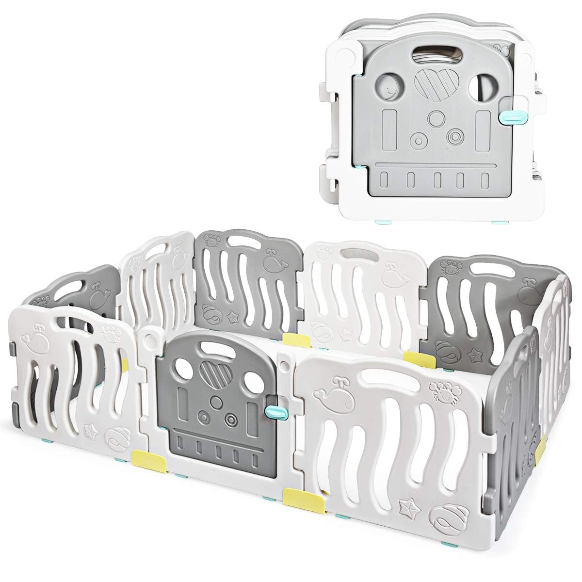 Costway 10-Panel Kids Safety Activity Center