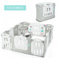 Costway 14-Panel Foldable Baby Activity Centre Playpen