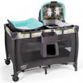 Costway 4-in-1 Convertible Portable Baby Playard Newborn Napper with Music and Toys