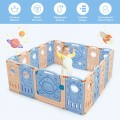 Image of Costway Foldable Baby Playpen Kids Activity Center with Lockable Door