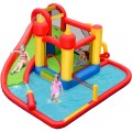 Image of Costway Inflatable Water Slide Jumper Bounce House with Ocean Ball