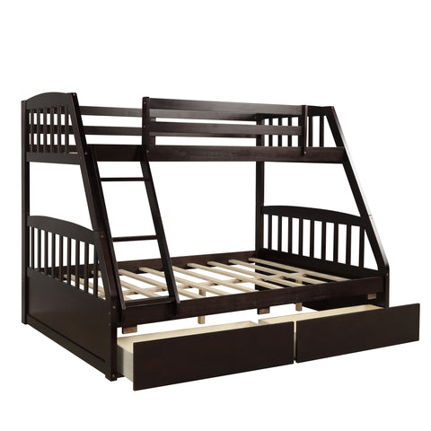 Image of Topmax Twin Over Full Bunk Bed with Storage