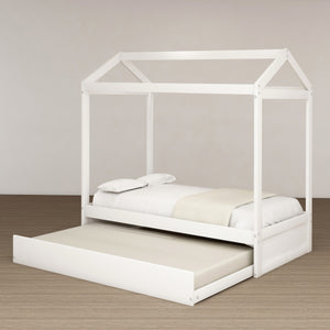 Kids House Bed with Trundle