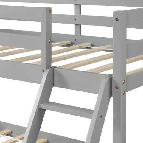 Image of Twin over full bunk bed ( Gray ）