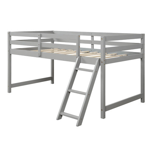 Twin over full bunk bed ( Gray ）