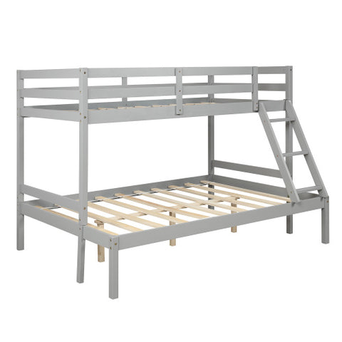 Image of Twin over full bunk bed ( Gray ）