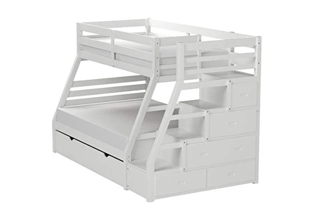 ACME Jason Twin/Full Bunk Bed with Storage Ladder/Trundle