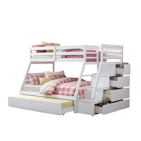 Image of ACME Jason Twin/Full Bunk Bed with Storage Ladder/Trundle