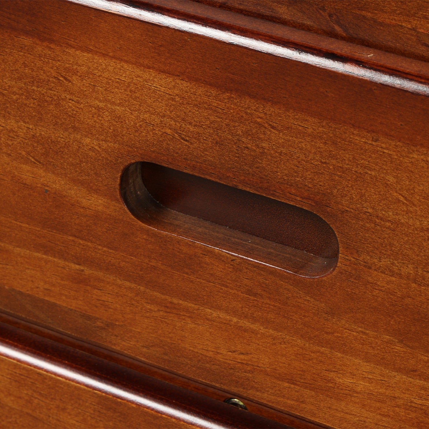 Oris Fur. Twin Size Platform Storage Bed Solid Wood Bed with 6 Drawers in Walnut