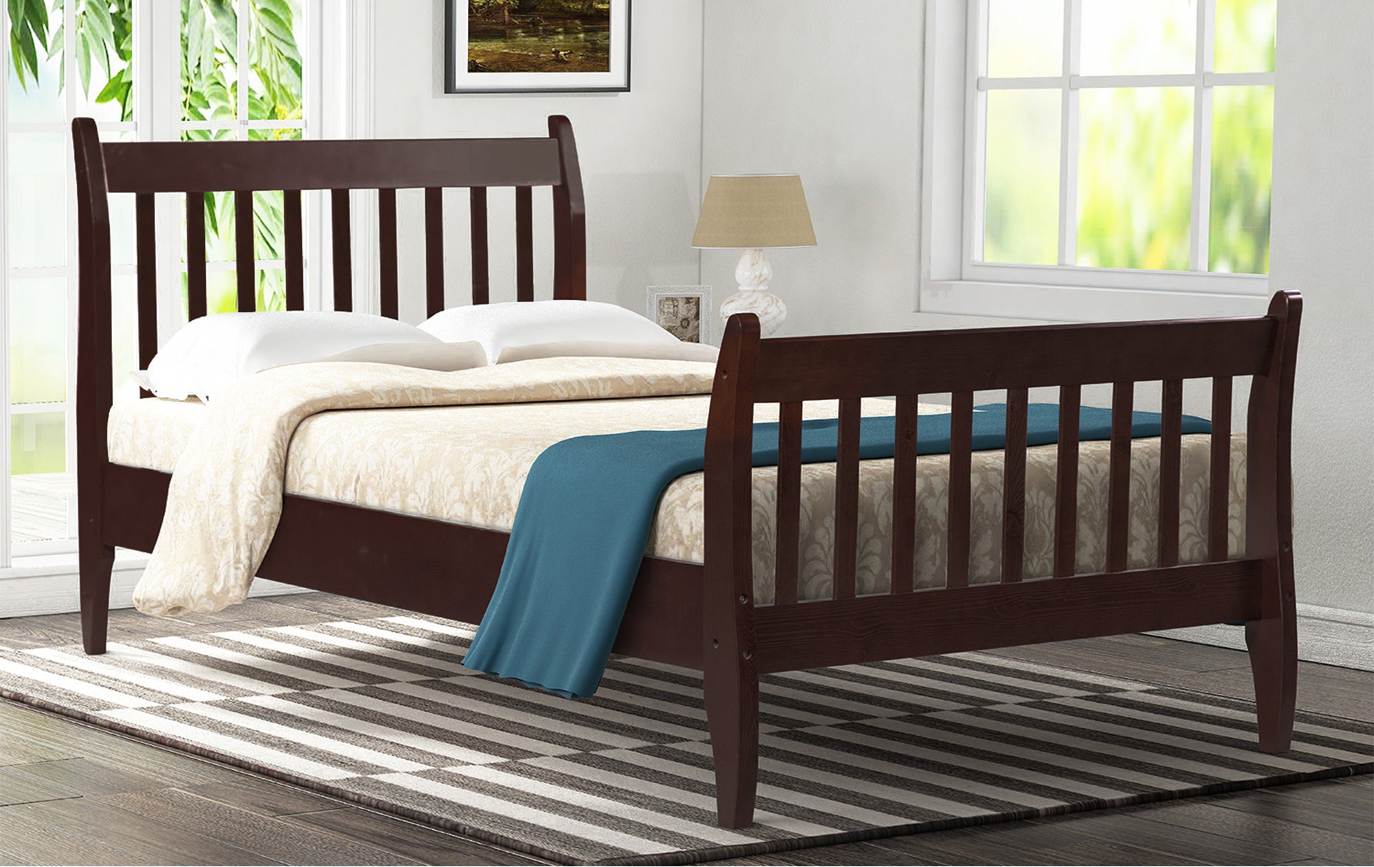 Topmax Wood Platform Twin Bed