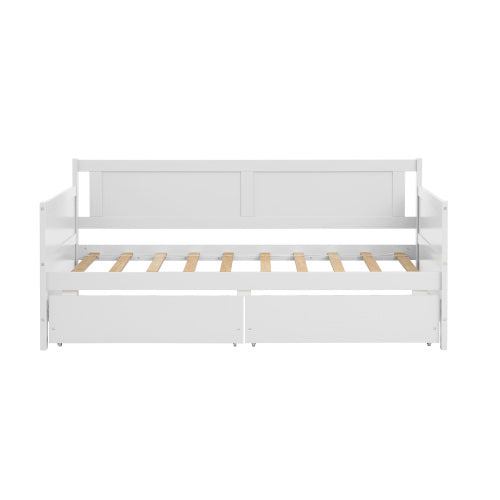 Kaba Kids Daybed with 2 drawers, White