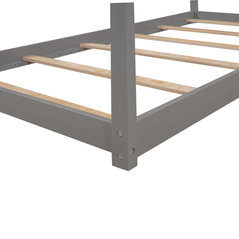 Image of Twin Size Wooden House Bed