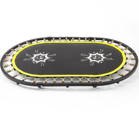 Image of MRS Parent-Child Twin Trampoline with Adjustable Handrail and Safety Cover