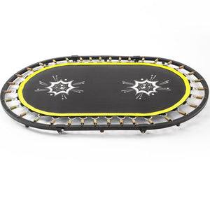 MRS Parent-Child Twin Trampoline with Adjustable Handrail and Safety Cover