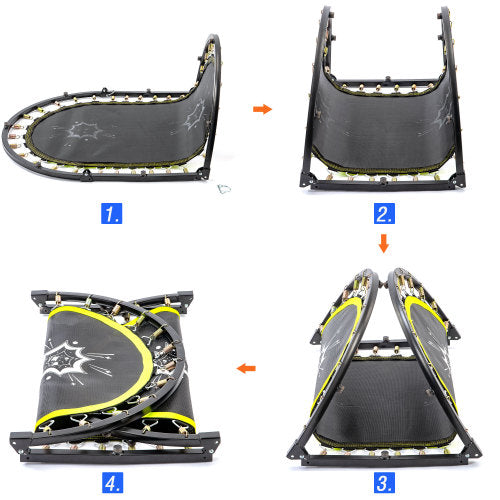 MRS Parent-Child Twin Trampoline with Adjustable Handrail and Safety Cover