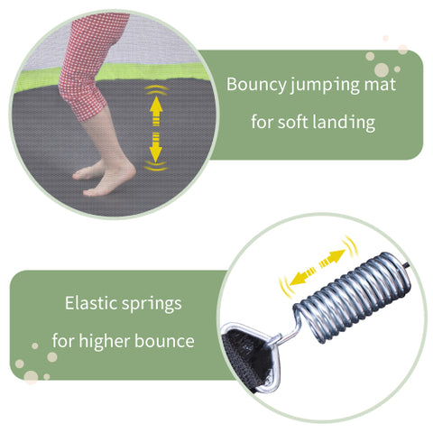 Image of MRS 55” Toddlers Trampoline with Safety Enclosure Net and Balls