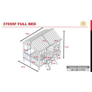 ACME Spring Cottage Full Bed in Weathered White