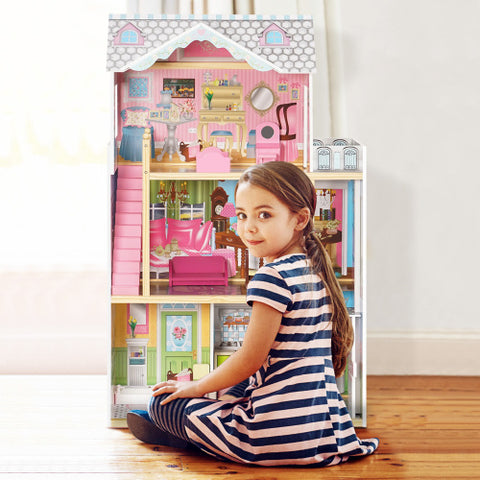 Image of Kaba Kids Dreamy Dollhouse for Kids，Great Gift for Birthday，Christmas