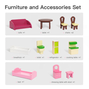 Kaba Kids Dreamy Dollhouse for Kids，Great Gift for Birthday，Christmas