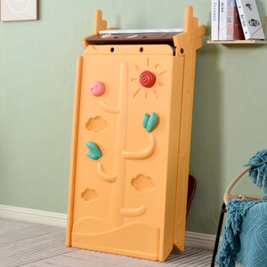 Kids 4 in 1 Play Tent with Stool and Climber, Foldable Playhouse Tent