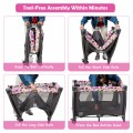 Costway 4-in-1 Convertible Portable Baby Playard Newborn Napper with Music and Toys