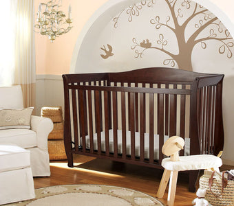 AFG Baby Kali II 4-in-1 Convertible Crib and Grace I 3-Drawer Changer in Espresso