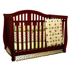 Athena Desiree 4 in 1 Convertible Crib in Cherry
