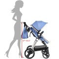 Costway Folding Aluminum Baby Stroller Baby Jogger with Diaper Bag