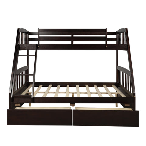 Image of Topmax Twin Over Full Bunk Bed with Storage