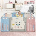 Costway 14-Panel Foldable Baby Playpen Kids Activity Centre