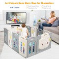 Costway 12 Panel Baby Playpen Kids Activity Play Yard