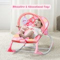 Image of Costway Comfortable Baby Rocking Chair with Removable Toy Bar