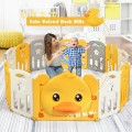 Costway 16-Panel Foldable Baby Playpen with Sound