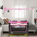 Costway 3-in-1 Convertible Portable Baby Playard with Music Box, Wheel and Brakes