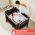Costway 4-in-1 Convertible Portable Baby Playard with Changing Station
