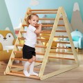 Costway Foldable Wooden Climbing Triangle Indoor with Ladder for Toddler Baby