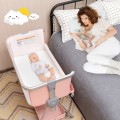 Costway Baby Bed Side Crib Portable Adjustable Infant Travel Sleeper Bassinet