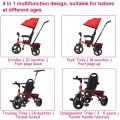 Costway 4-in-1 Kids Tricycle with Adjustable Push Handle