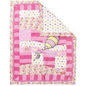 Trend Lab Dr. Seuss Oh, the Places You'll Go! Pink 3 Piece Crib Bedding Set