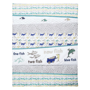 Trend Lab Dr. Seuss New Fish 5 Piece Crib Bedding Set