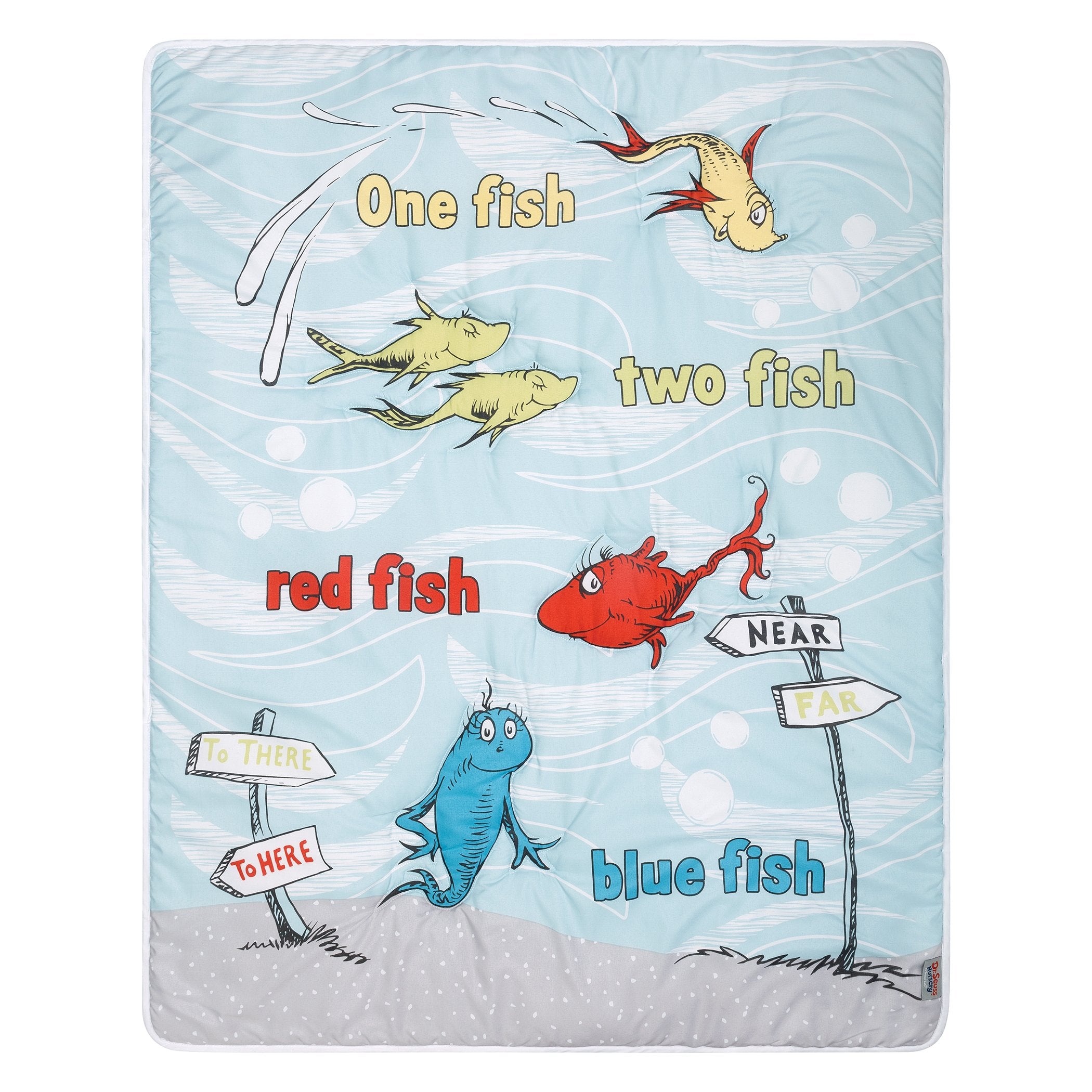Trend Lab Dr. Seuss One Fish Two Fish 4 Piece Crib Bedding Set