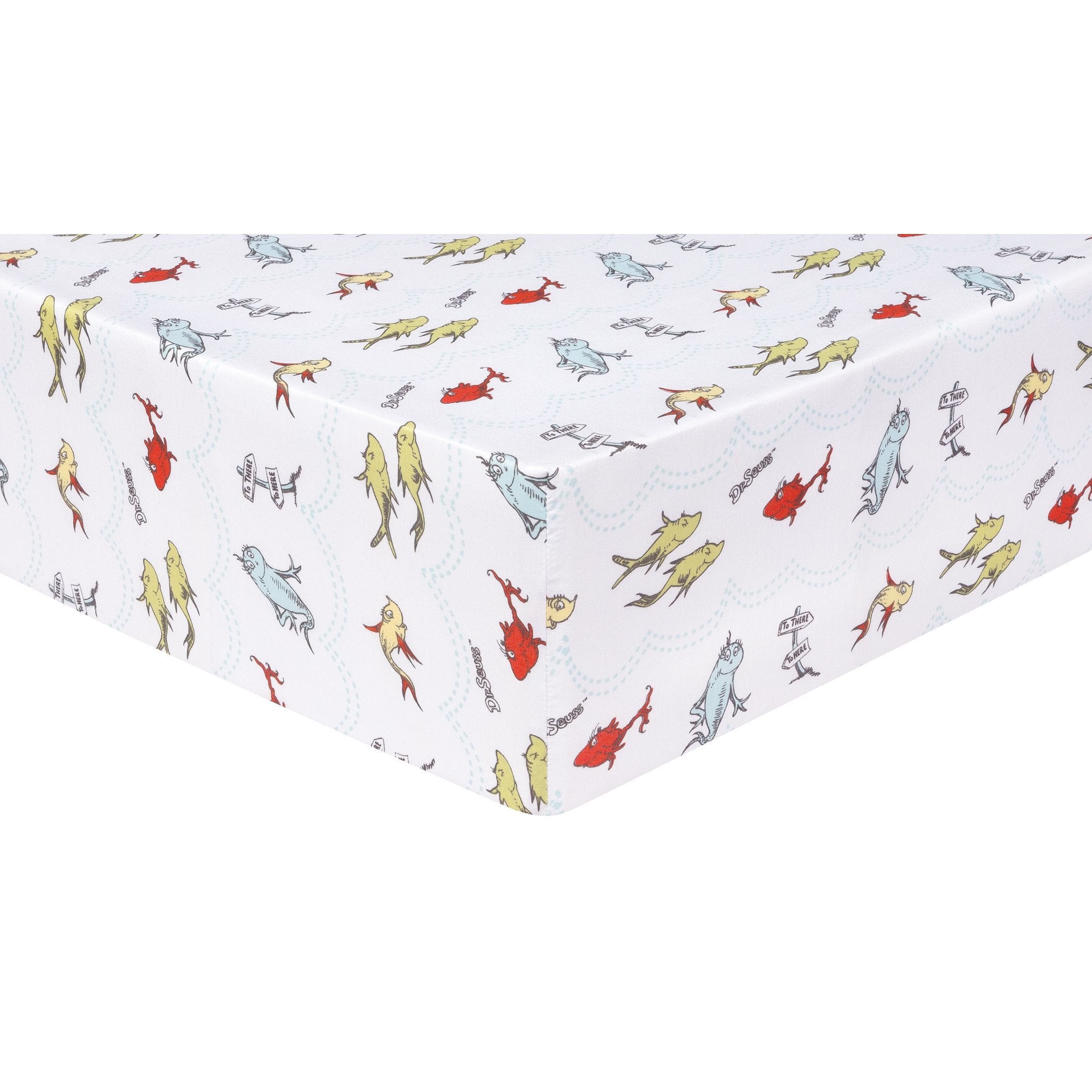 Trend Lab Dr. Seuss One Fish Two Fish 4 Piece Crib Bedding Set