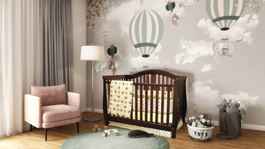 AFG Baby Furniture Kali II 4-in-1 Convertible Crib in Grey