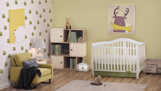 AFG Baby Furniture Desiree Solid Wood 4-in-1 Convertible Crib in Grey
