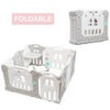 Costway 10-Panel Foldable Baby Playpen with Tray Table and Desk