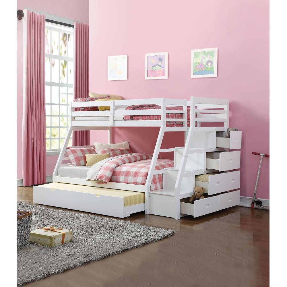 ACME Jason Twin/Full Bunk Bed with Storage Ladder/Trundle