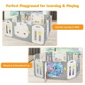 Costway 14-Panel Foldable Baby Playpen Safety Yard with Storage Bag
